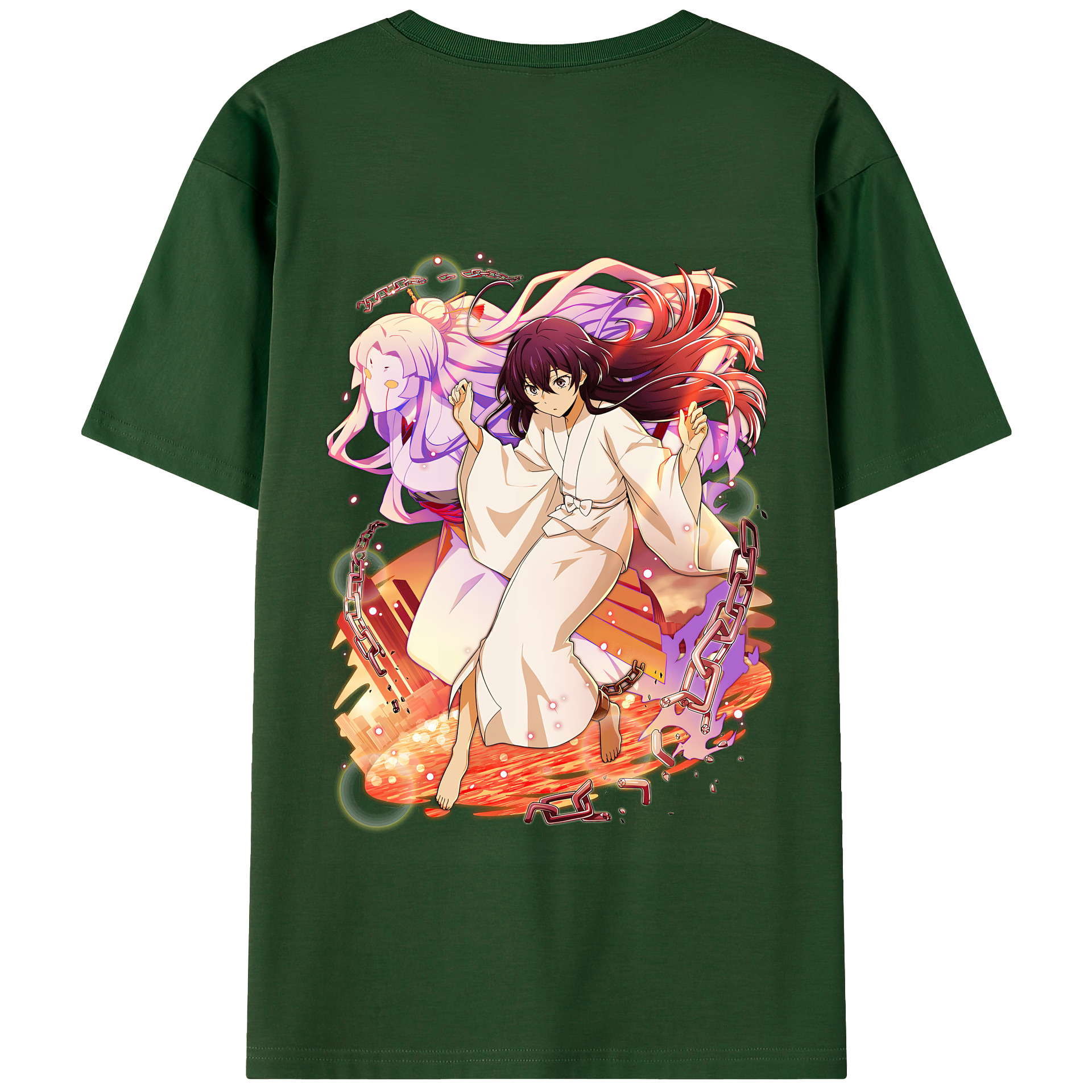 （画像用） 文豪ストレイドッグス Bungo Stray Dogs 綿100％半袖Tシャツ（背面プリント）